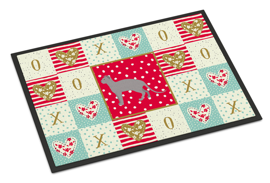 Ukrainian Levkoy #2 Cat Love Doormat Indoor Outdoor 24H X 36W Front Door Mat Rugs for Entryway, Non Slip Washable Low Pile,