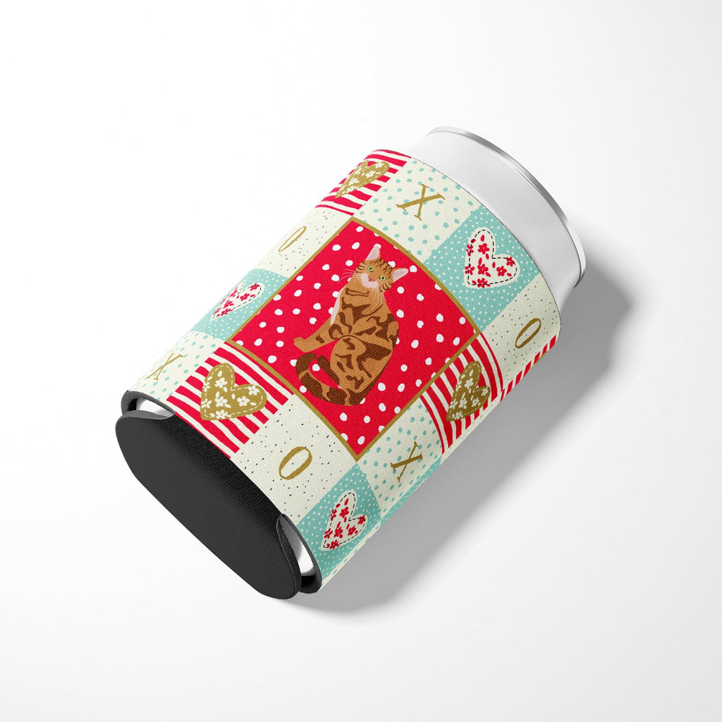 Bengal Cat Love Can or Bottle Hugger Cooler Sleeve for Standard 12 oz Cans, Insulated Foam Beer & Soda Can Hugger Reusable