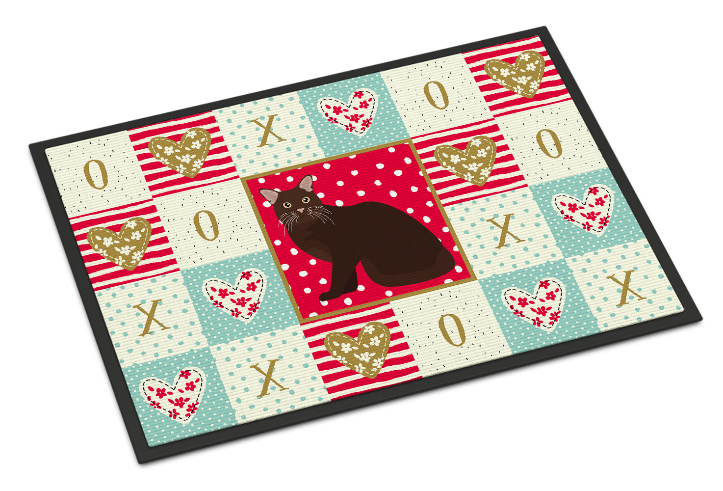 Burmese #2 Cat Love Doormat Indoor Outdoor 24H X 36W Front Door Mat Rugs for Entryway, Non Slip Washable Low Pile,