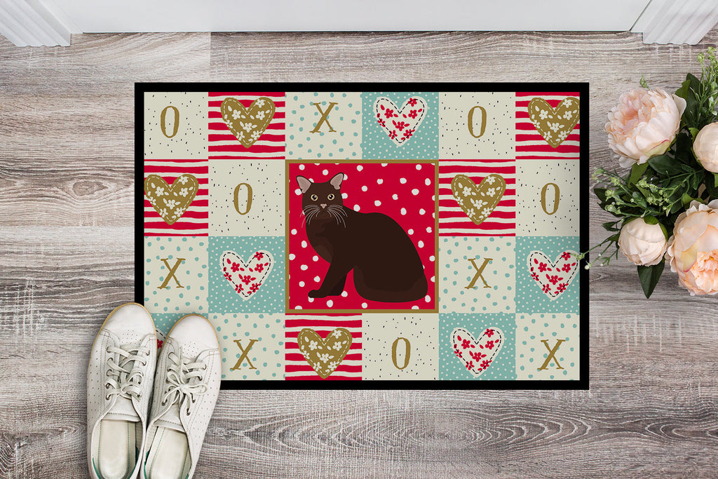 Burmese #2 Cat Love Doormat Indoor Outdoor 18H X 27W Front Door Mat Rugs for Entryway, Non Slip Washable