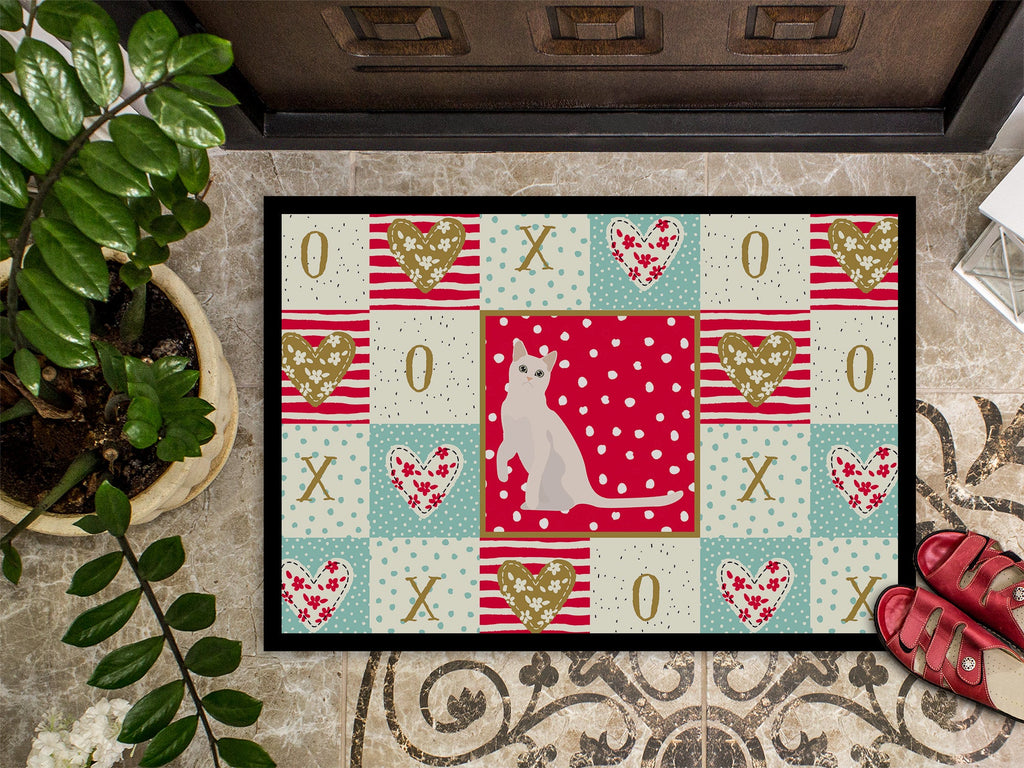Burmilla #1 Cat Love Doormat Indoor Outdoor 24H X 36W Front Door Mat Rugs for Entryway, Non Slip Washable Low Pile,