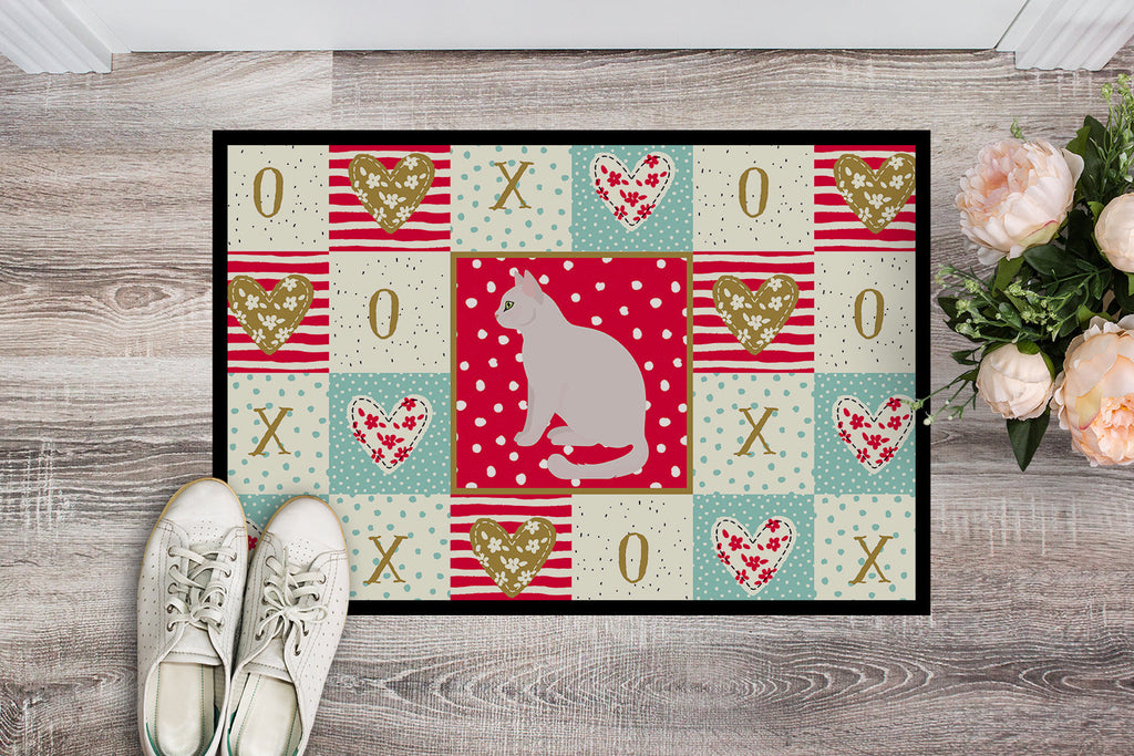 Burmilla #2 Cat Love Doormat Indoor Outdoor 18H X 27W Front Door Mat Rugs for Entryway, Non Slip Washable