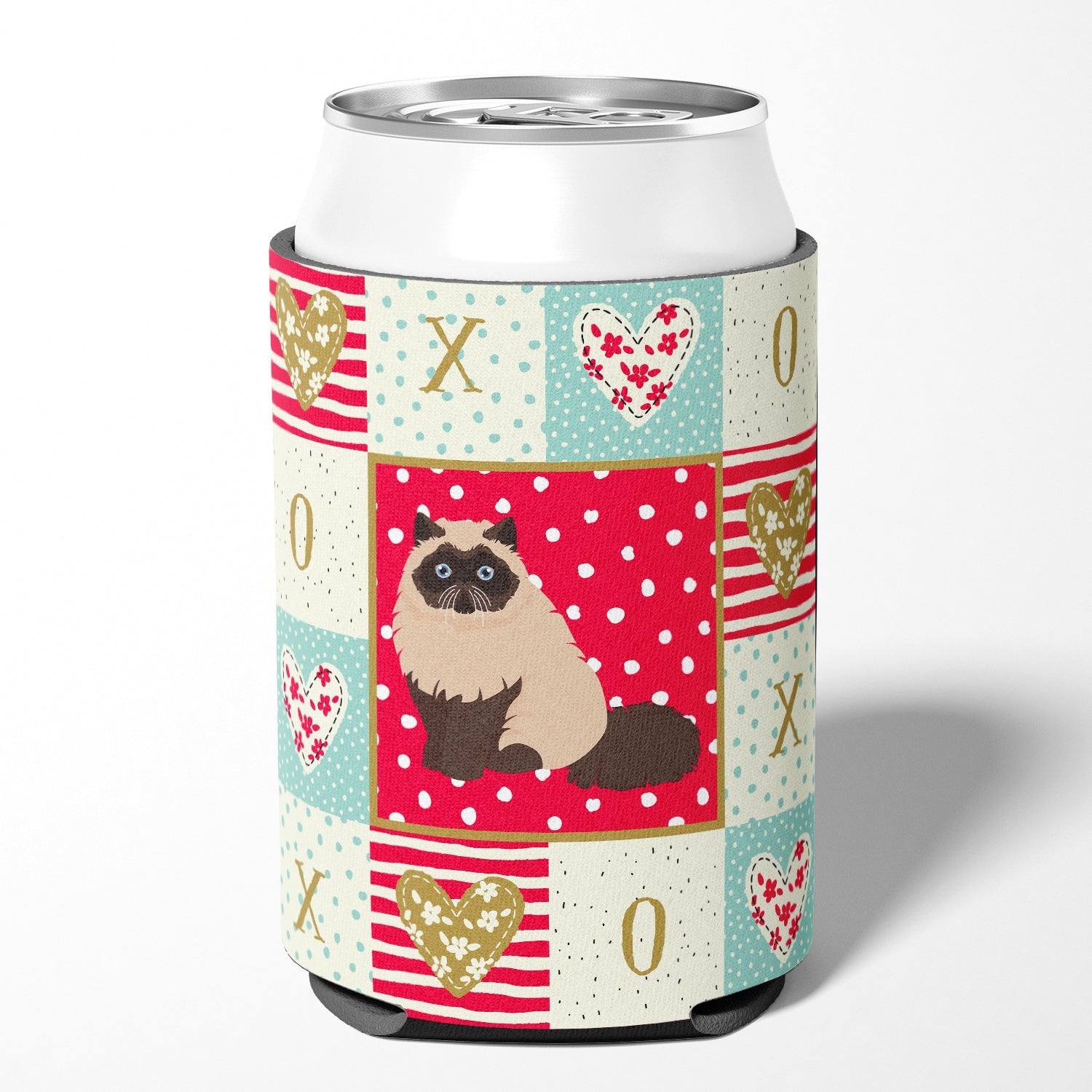 Colorpoint Persian Hymalayan Cat Love Can or Bottle Hugger Cooler Sleeve for Standard 12 oz Cans, Insulated Foam Beer & Soda Can Hugger Reusable