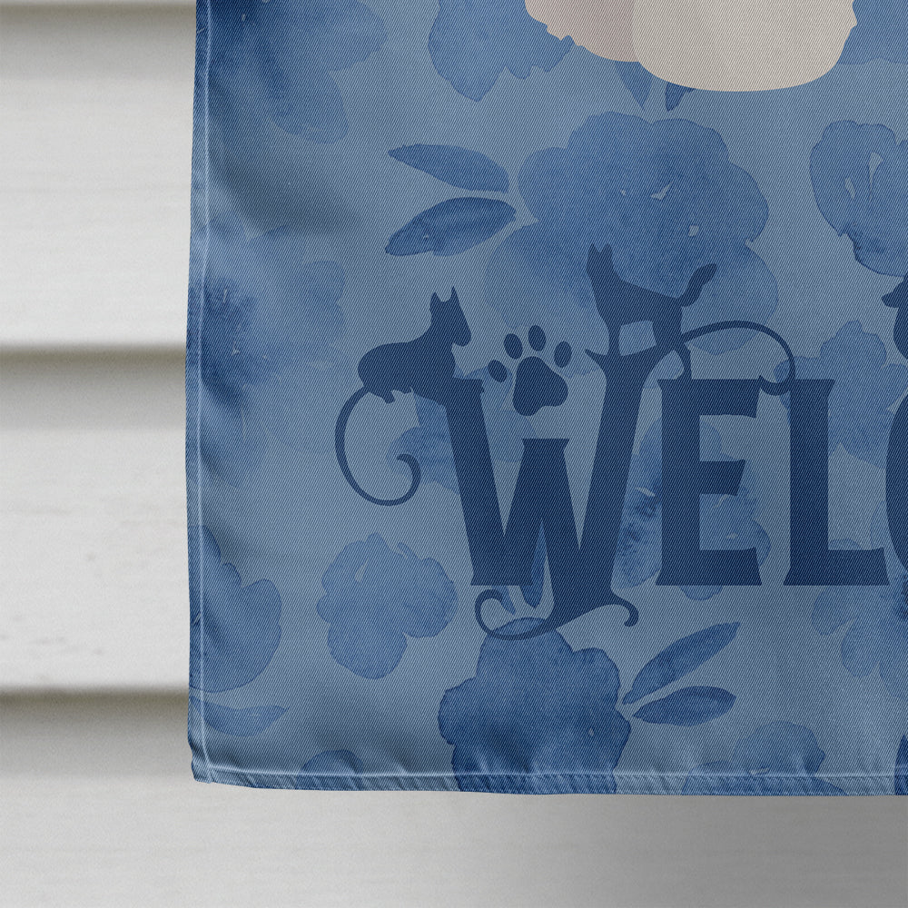 Bichon Frisé #2 Welcome House Flag 28x40 Porch Sleeve Pole Decorative Outside Yard Banner Artwork Wall Hanging, Polyester