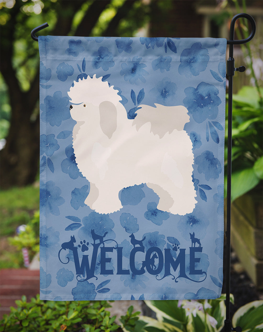 Bolognese Welcome Garden Flag Mailbox Decorative Yard Banner Outside Patio Artwork for Flower Beds, Garden Size, Multicolor
