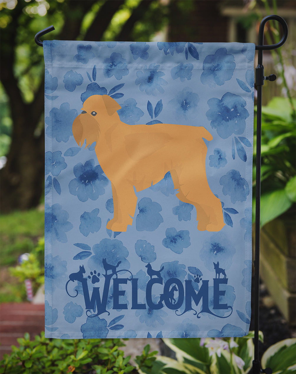 Brussels Griffon Welcome Garden Flag Mailbox Decorative Yard Banner Outside Patio Artwork for Flower Beds, Garden Size, Multicolor