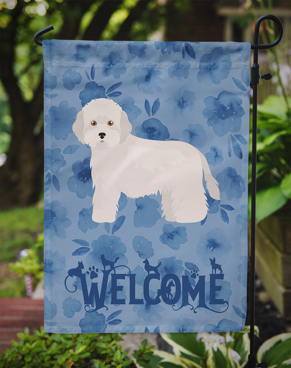 Cyprus Poodle Welcome Garden Flag Mailbox Decorative Yard Banner Outside Patio Artwork for Flower Beds, Garden Size, Multicolor