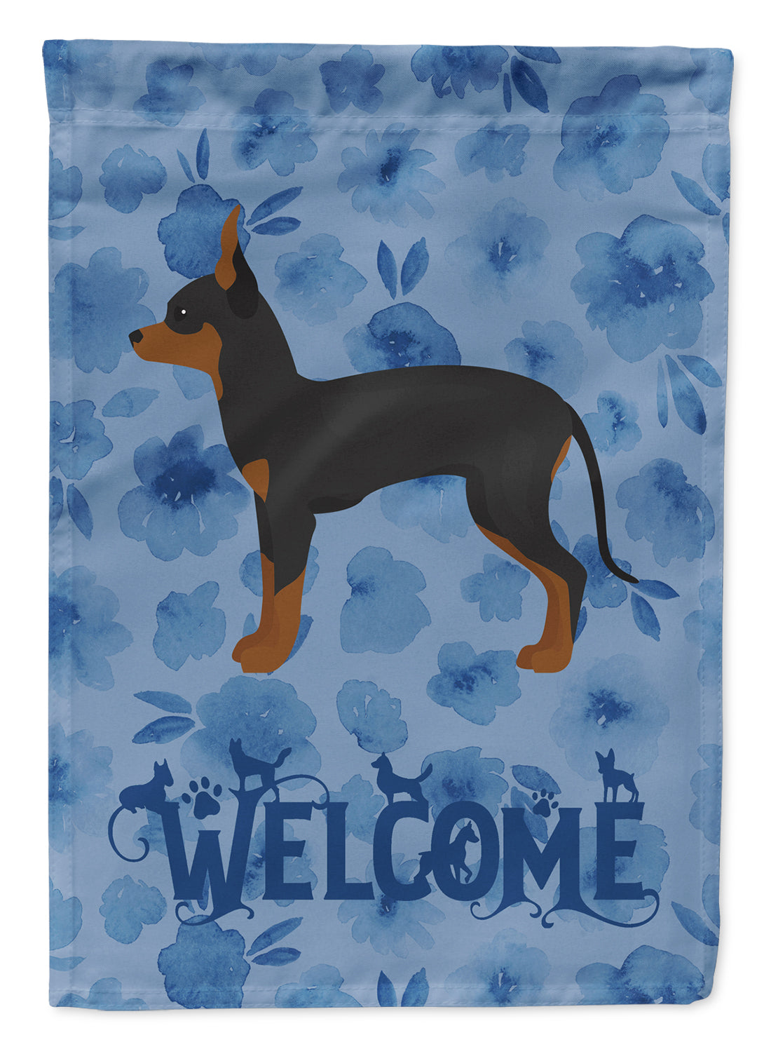 English Toy Terrier #1 Welcome Garden Flag Mailbox Decorative Yard Banner Outside Patio Artwork for Flower Beds, Garden Size, Multicolor
