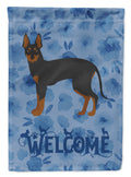English Toy Terrier #2 Welcome Garden Flag Mailbox Decorative Yard Banner Outside Patio Artwork for Flower Beds, Garden Size, Multicolor