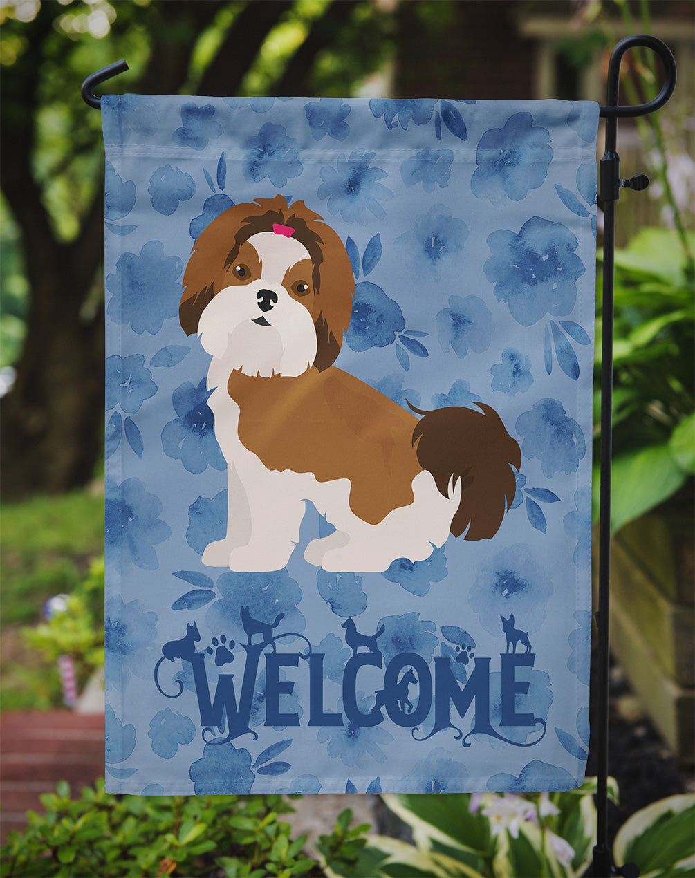 Imperial Shih Tzu Puppy Cut Welcome Garden Flag Mailbox Decorative Yard Banner Outside Patio Artwork for Flower Beds, Garden Size, Multicolor