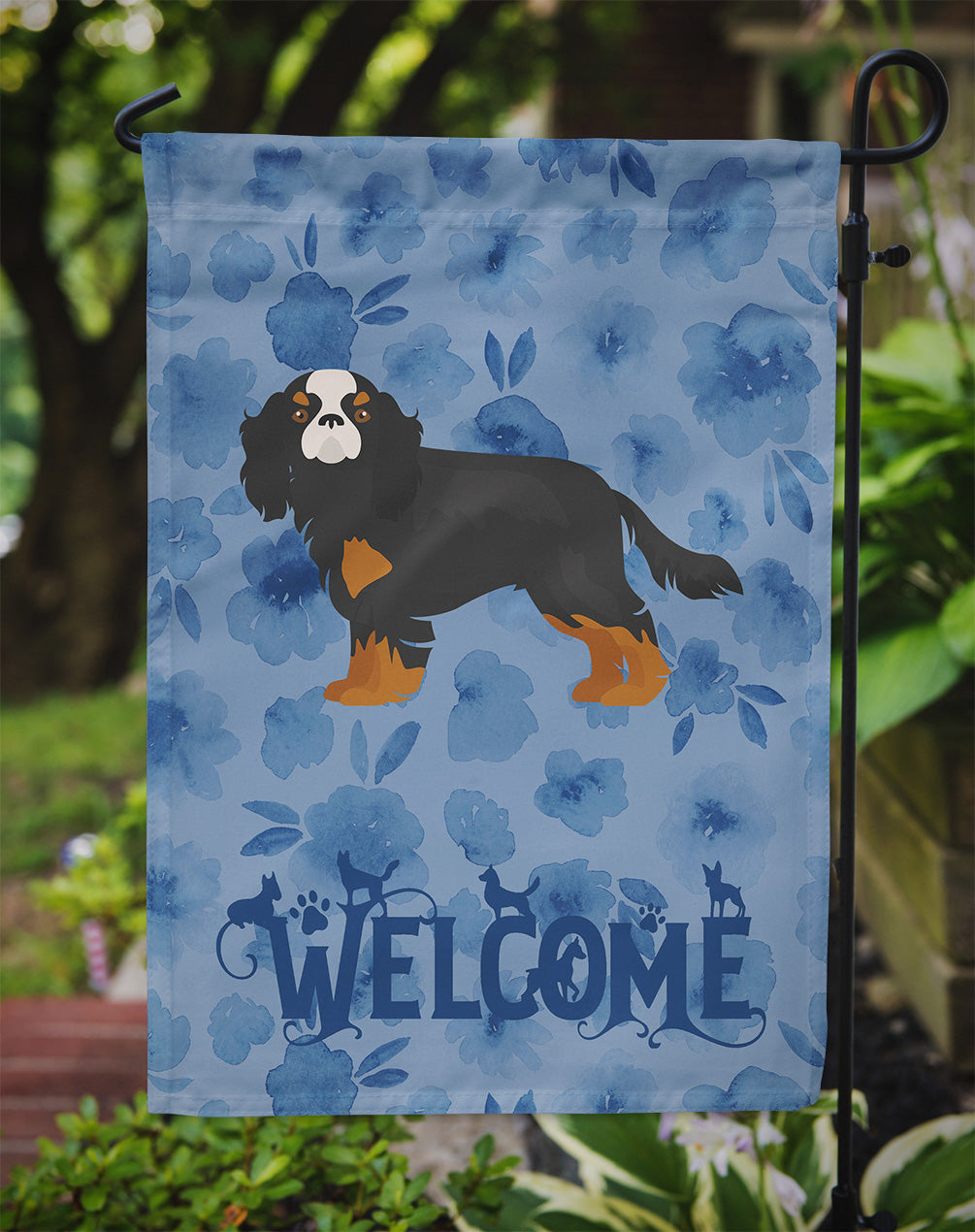 Cavalier King Charles Spaniel #2 Welcome Garden Flag Mailbox Decorative Yard Banner Outside Patio Artwork for Flower Beds, Garden Size, Multicolor