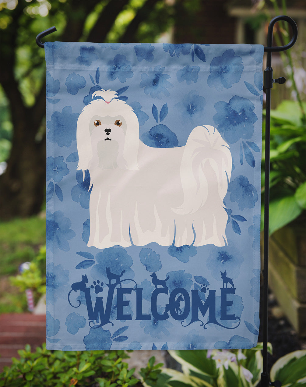 Maltese Welcome Garden Flag Mailbox Decorative Yard Banner Outside Patio Artwork for Flower Beds, Garden Size, Multicolor