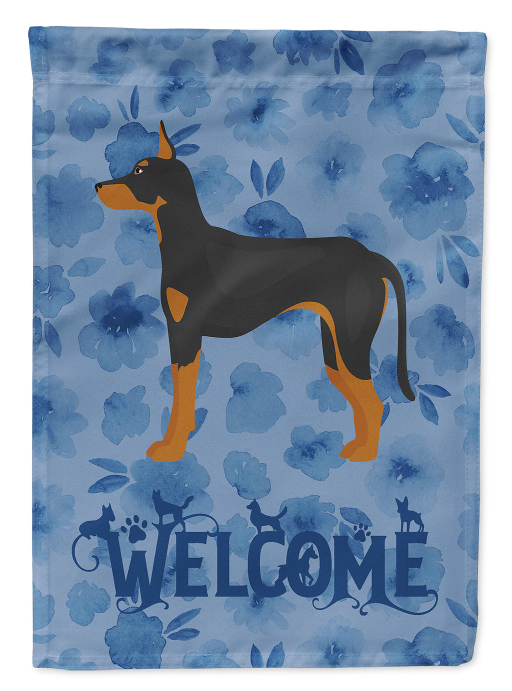 Manchester Terrier Welcome Garden Flag Mailbox Decorative Yard Banner Outside Patio Artwork for Flower Beds, Garden Size, Multicolor
