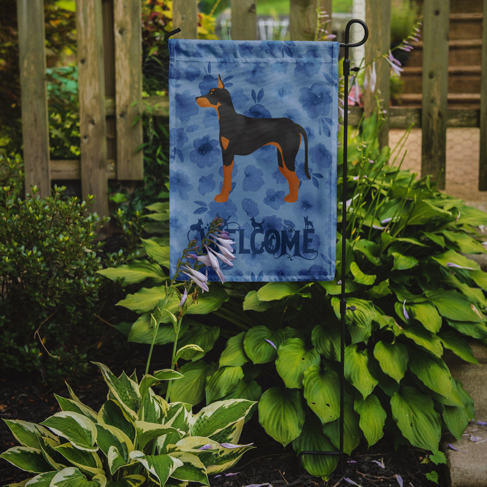 Manchester Terrier Welcome Garden Flag Mailbox Decorative Yard Banner Outside Patio Artwork for Flower Beds, Garden Size, Multicolor