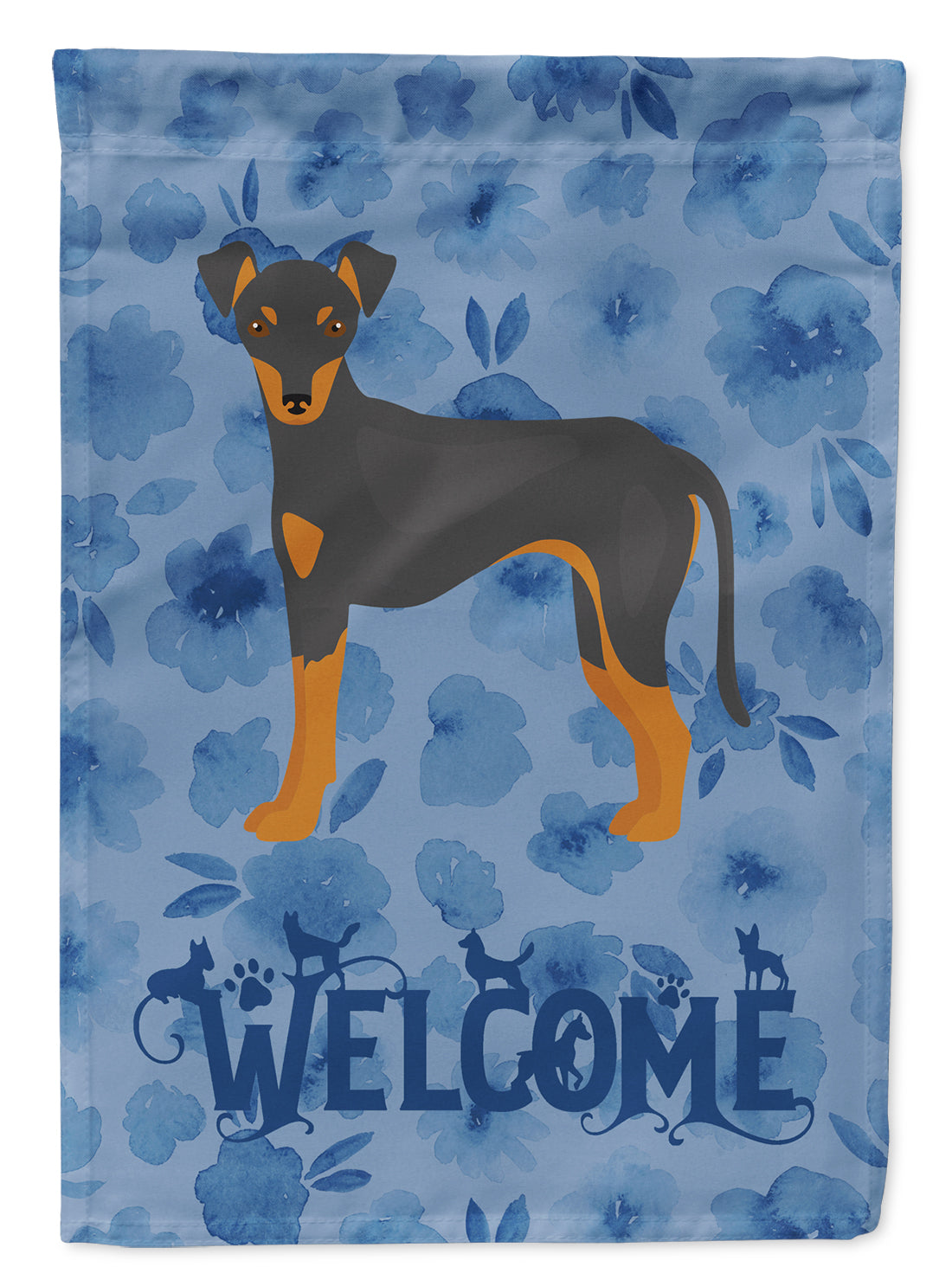 Manchester Terrier #2 Welcome Garden Flag Mailbox Decorative Yard Banner Outside Patio Artwork for Flower Beds, Garden Size, Multicolor