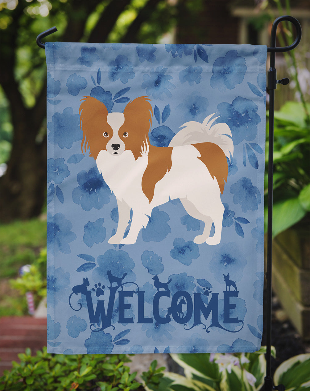 Papillon #1 Welcome Garden Flag Mailbox Decorative Yard Banner Outside Patio Artwork for Flower Beds, Garden Size, Multicolor