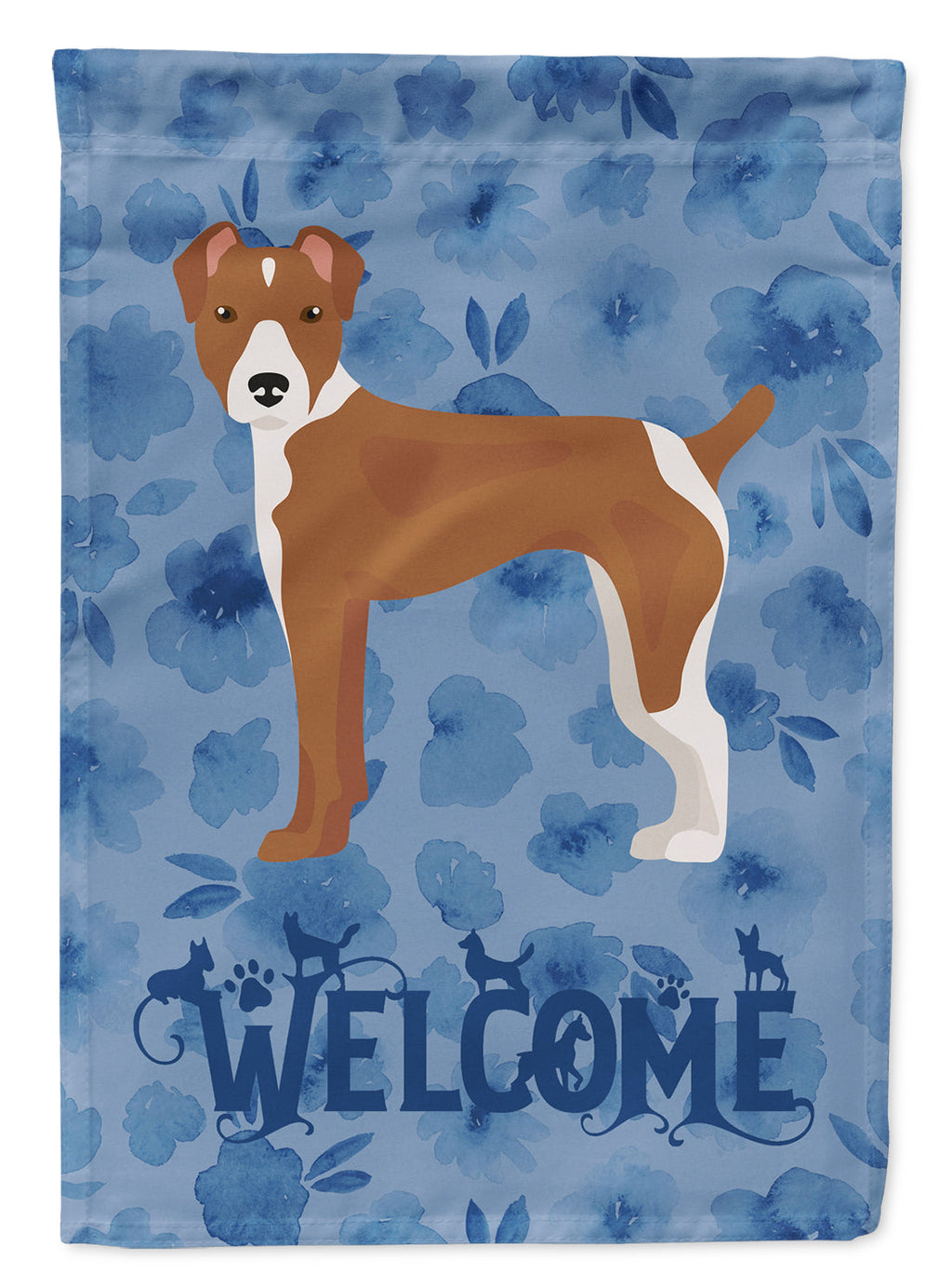 Rat Terrier Welcome Garden Flag Mailbox Decorative Yard Banner Outside Patio Artwork for Flower Beds, Garden Size, Multicolor