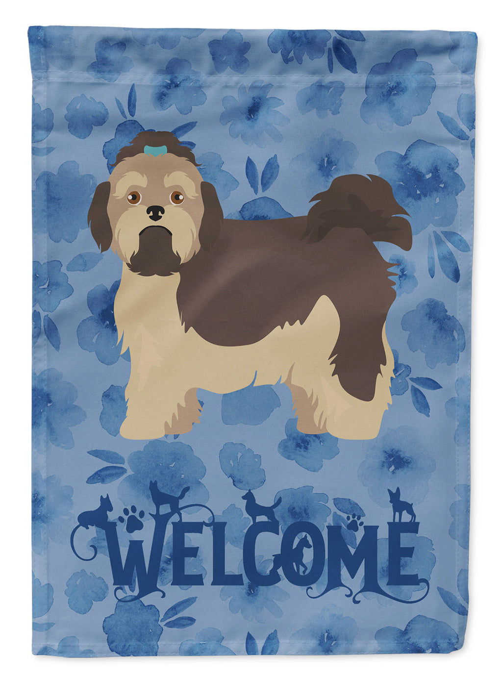 Russian Lapdog Welcome Garden Flag Mailbox Decorative Yard Banner Outside Patio Artwork for Flower Beds, Garden Size, Multicolor