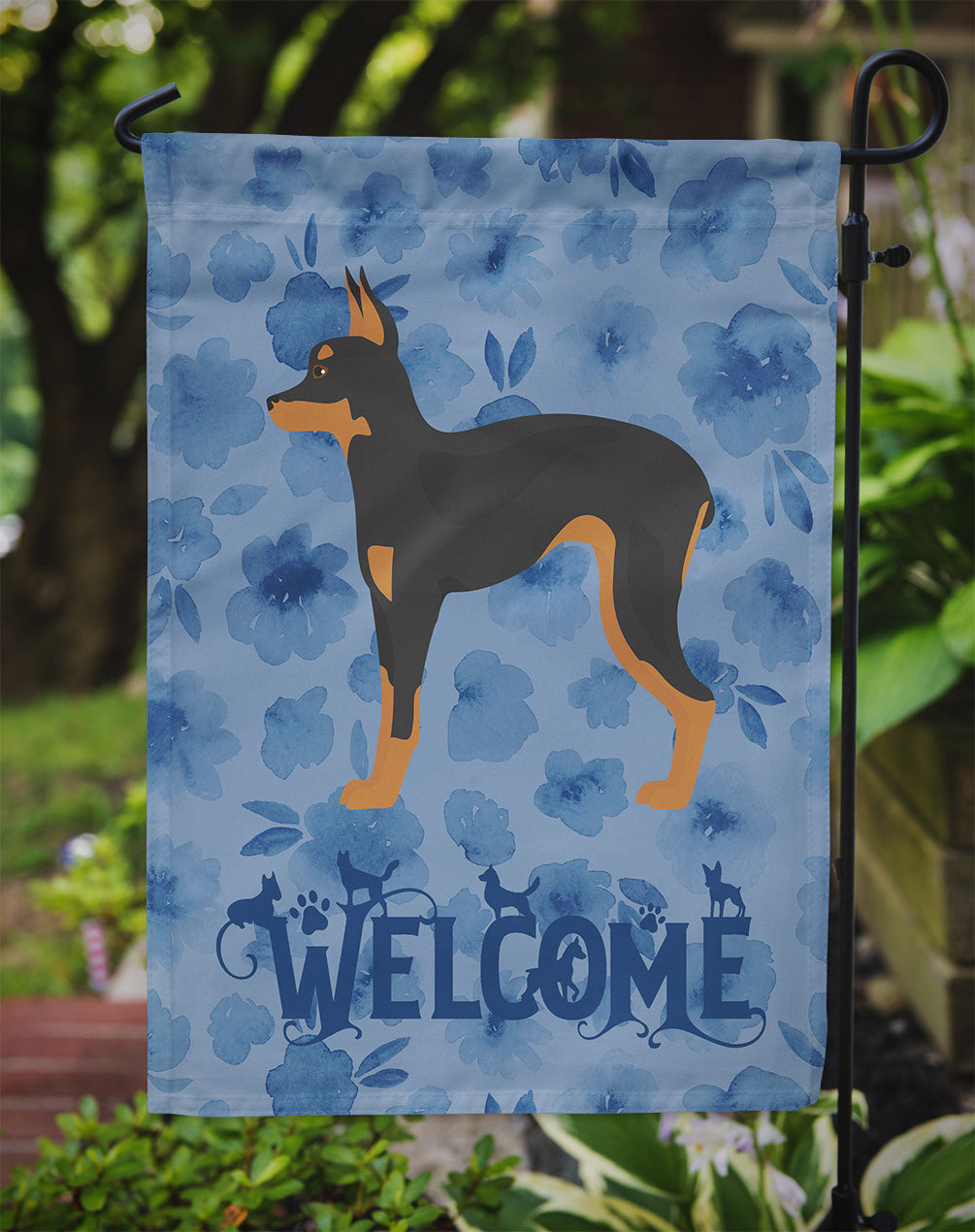 Russian Tor Terrier Welcome Garden Flag Mailbox Decorative Yard Banner Outside Patio Artwork for Flower Beds, Garden Size, Multicolor