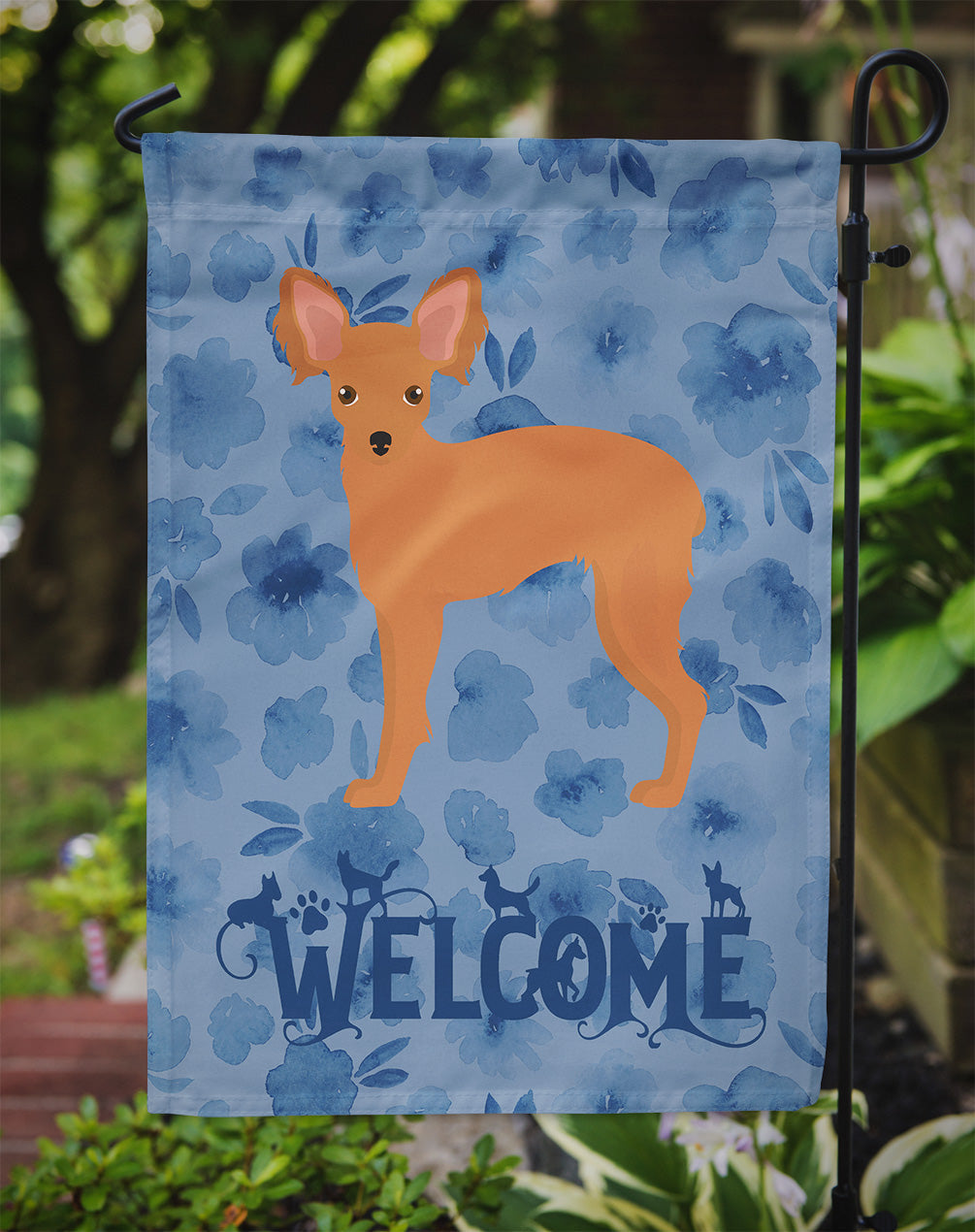 Russian Tor Terrier #2 Welcome Garden Flag Mailbox Decorative Yard Banner Outside Patio Artwork for Flower Beds, Garden Size, Multicolor