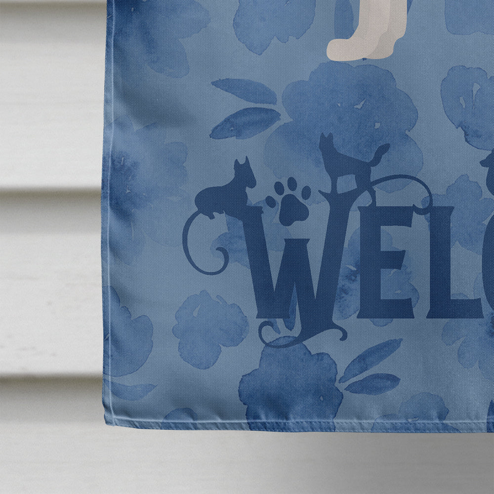 Toy Fox Terrier Welcome House Flag 28x40 Porch Sleeve Pole Decorative Outside Yard Banner Artwork Wall Hanging, Polyester