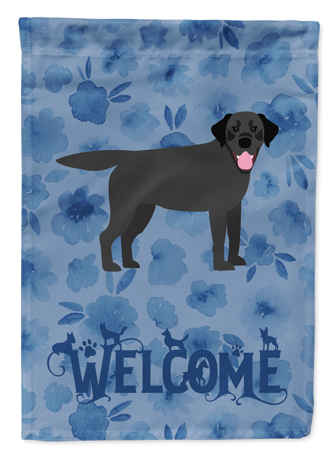 Black Labrador Retriever Welcome Garden Flag Mailbox Decorative Yard Banner Outside Patio Artwork for Flower Beds, Garden Size, Multicolor