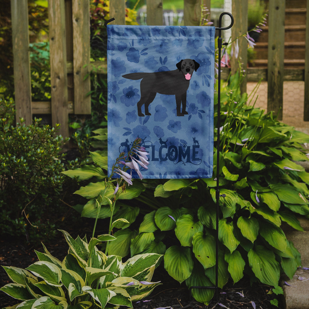 Black Labrador Retriever Welcome Garden Flag Mailbox Decorative Yard Banner Outside Patio Artwork for Flower Beds, Garden Size, Multicolor