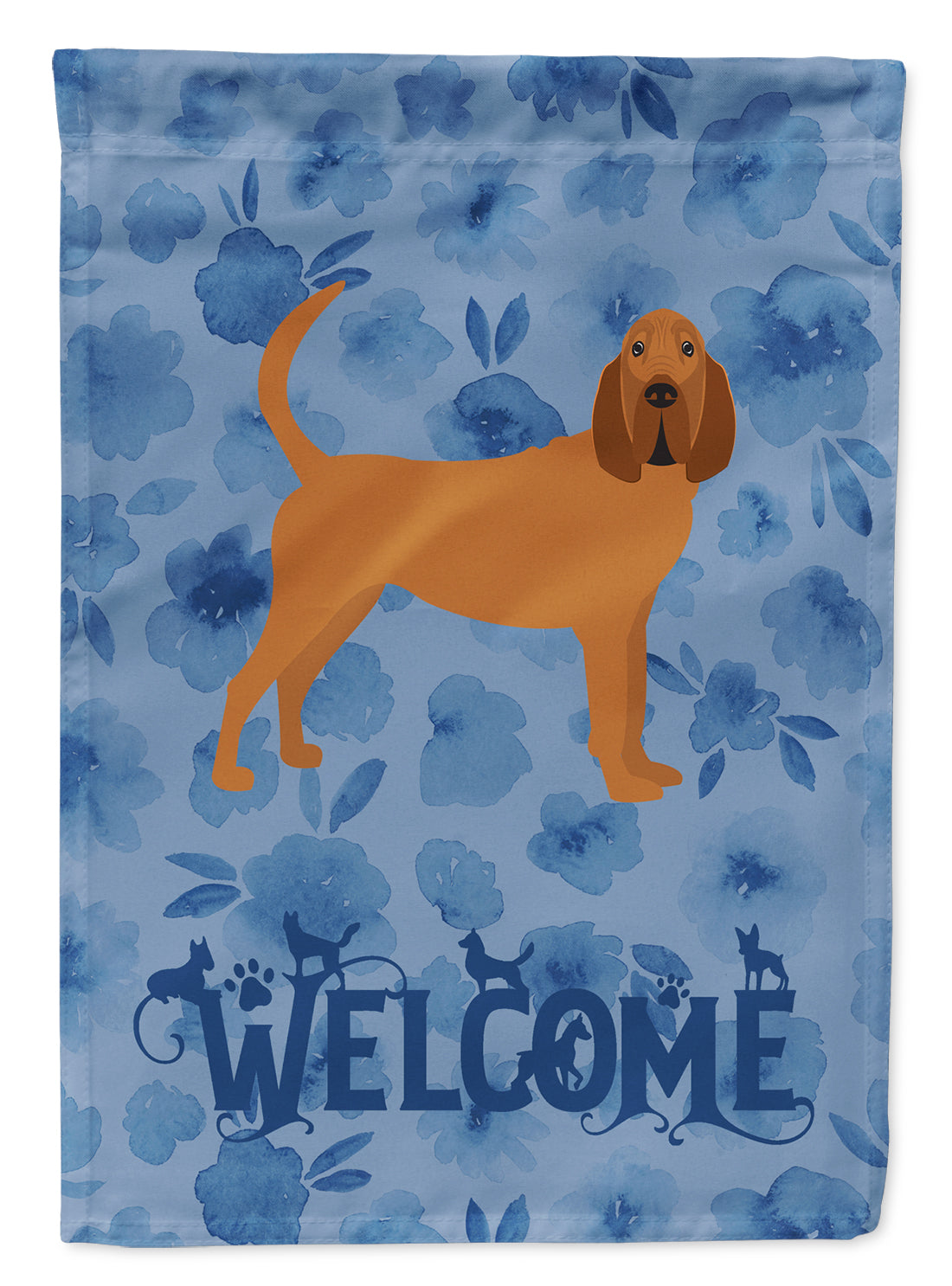 Bloodhound Welcome Garden Flag Mailbox Decorative Yard Banner Outside Patio Artwork for Flower Beds, Garden Size, Multicolor