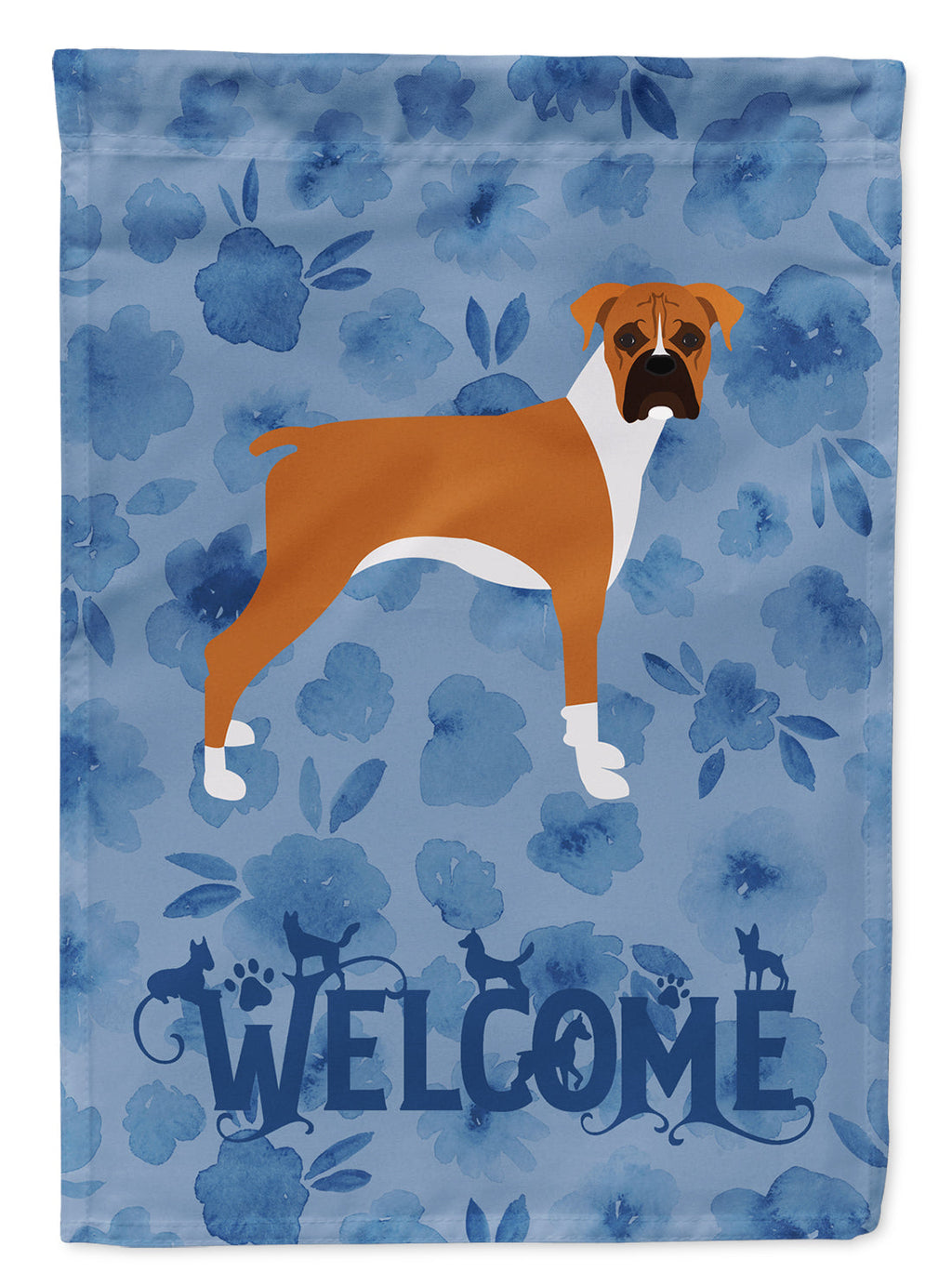 Boxer Welcome Garden Flag Mailbox Decorative Yard Banner Outside Patio Artwork for Flower Beds, Garden Size, Multicolor
