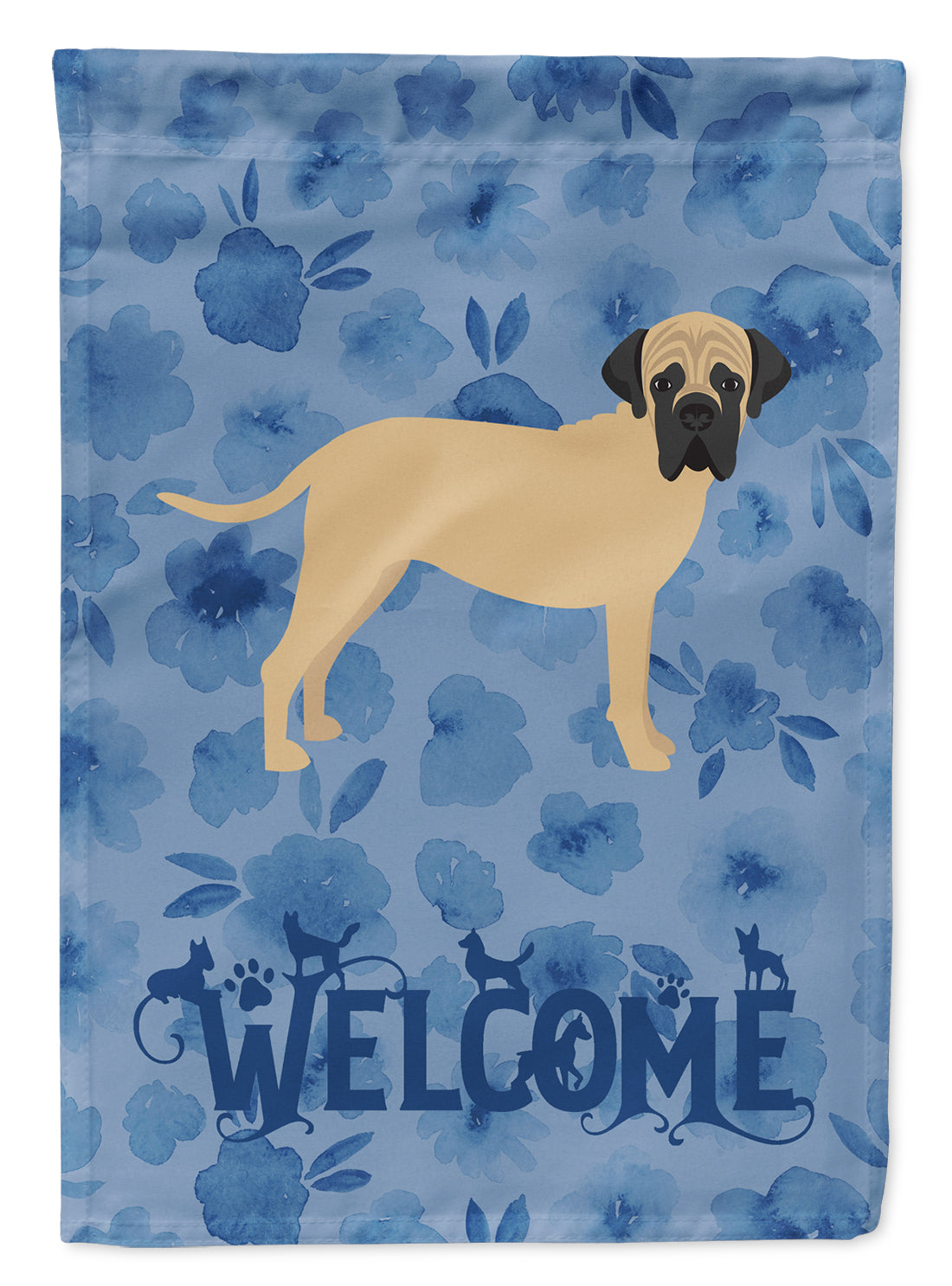 Bullmastiff Welcome Garden Flag Mailbox Decorative Yard Banner Outside Patio Artwork for Flower Beds, Garden Size, Multicolor
