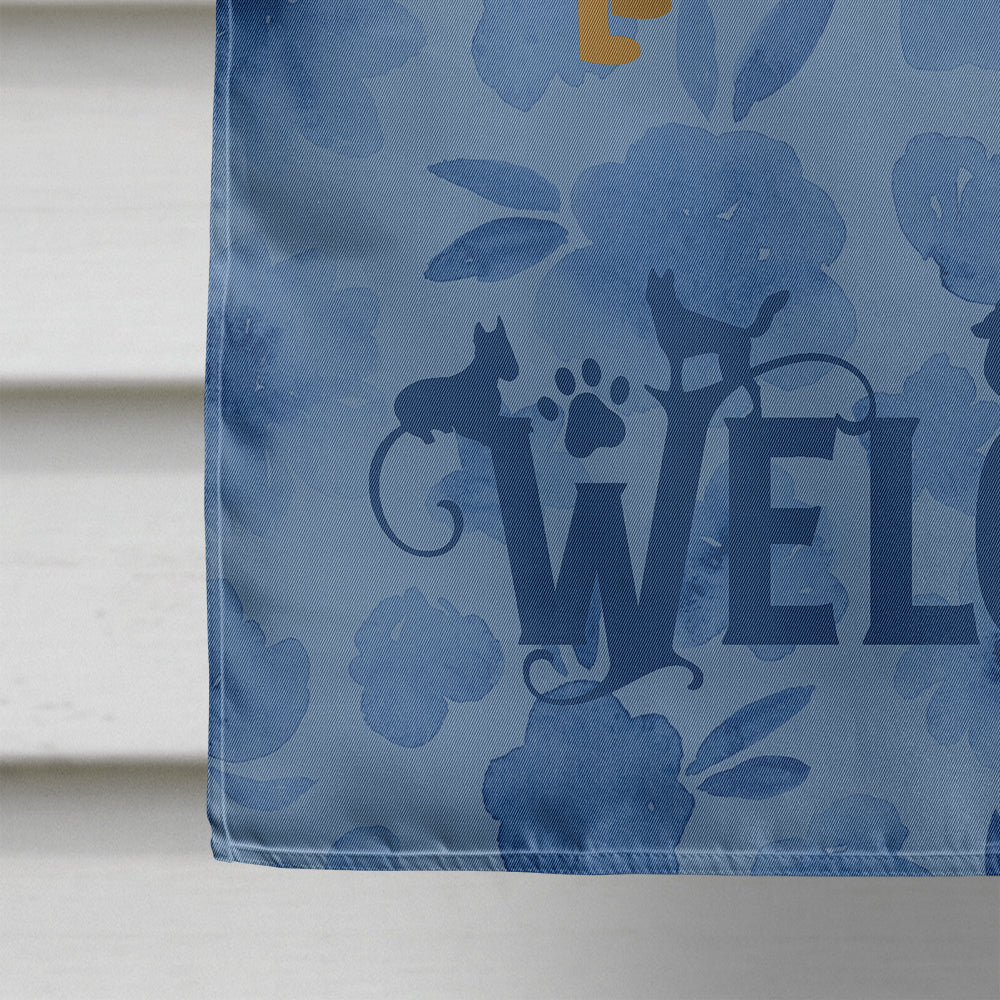 Doberman Pinscher Welcome House Flag 28x40 Porch Sleeve Pole Decorative Outside Yard Banner Artwork Wall Hanging, Polyester