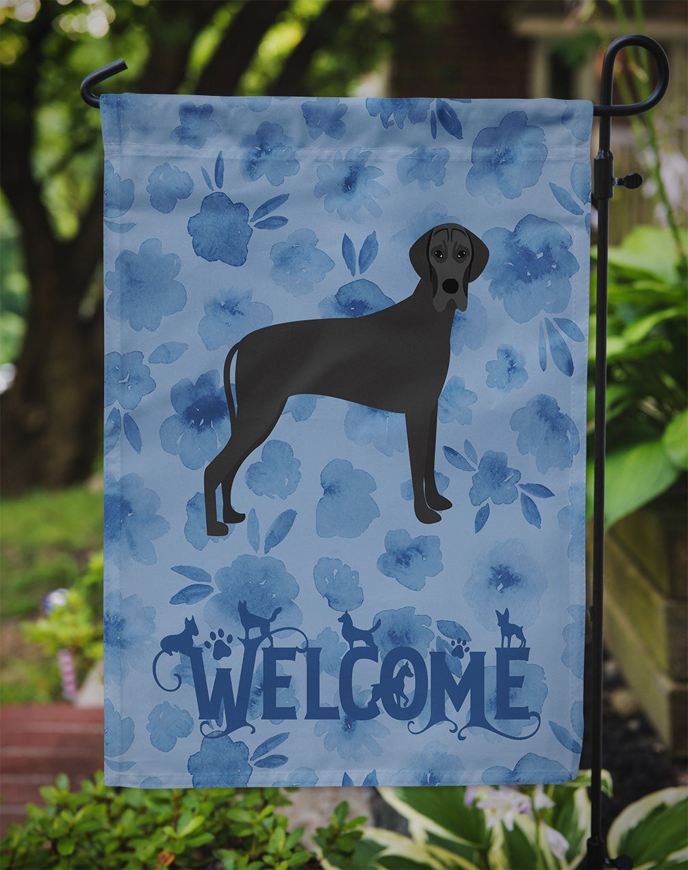 Great Dane Welcome Garden Flag Mailbox Decorative Yard Banner Outside Patio Artwork for Flower Beds, Garden Size, Multicolor