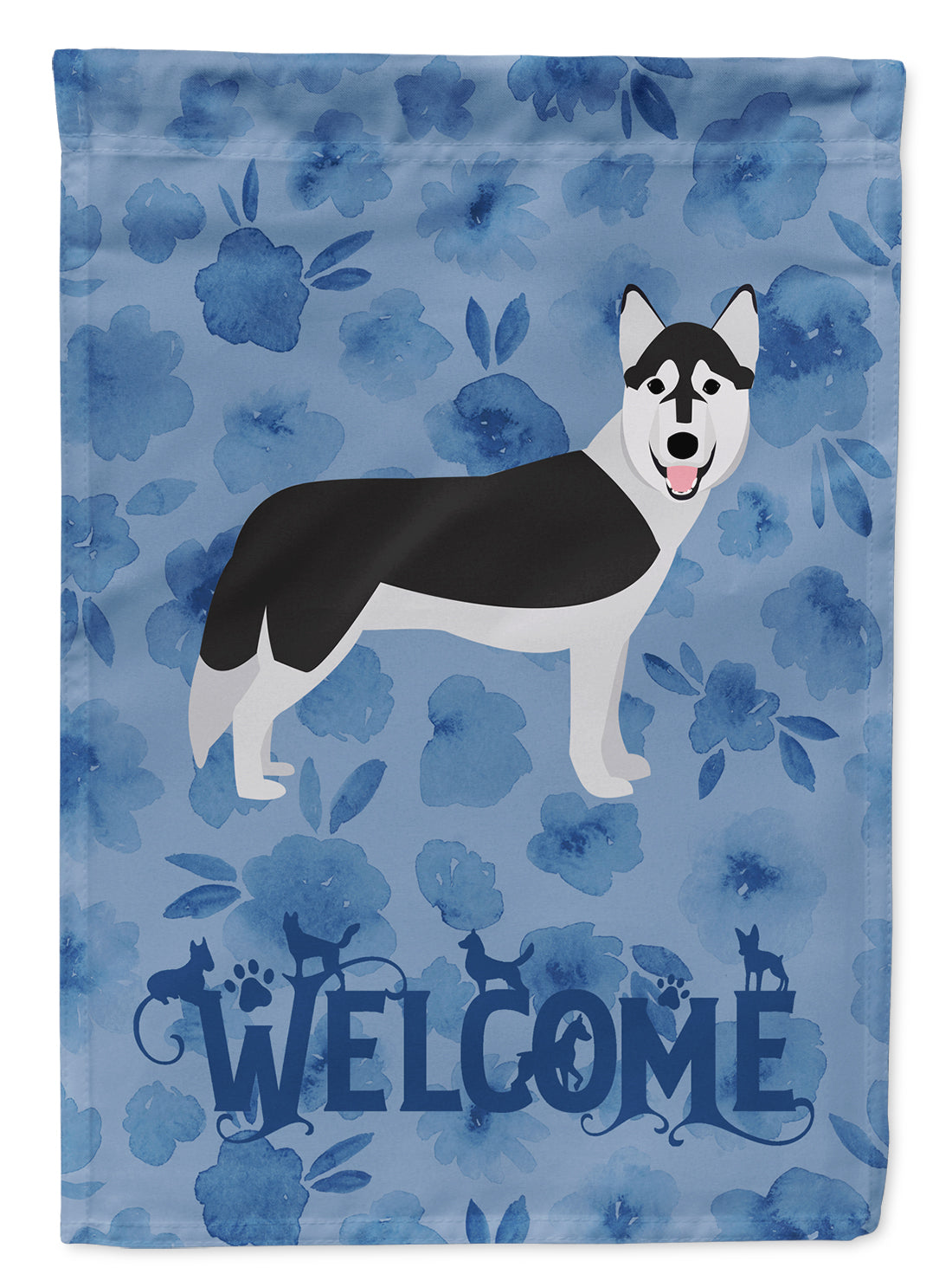 Siberian Husky Welcome Garden Flag Mailbox Decorative Yard Banner Outside Patio Artwork for Flower Beds, Garden Size, Multicolor