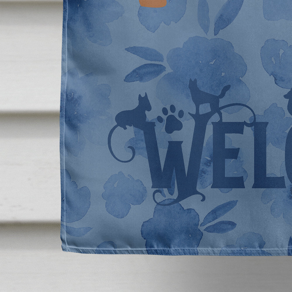 Miniature Pinscher Welcome House Flag 28x40 Porch Sleeve Pole Decorative Outside Yard Banner Artwork Wall Hanging, Polyester