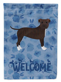 Staffordshire Bull Terrier Welcome Garden Flag Mailbox Decorative Yard Banner Outside Patio Artwork for Flower Beds, Garden Size, Multicolor