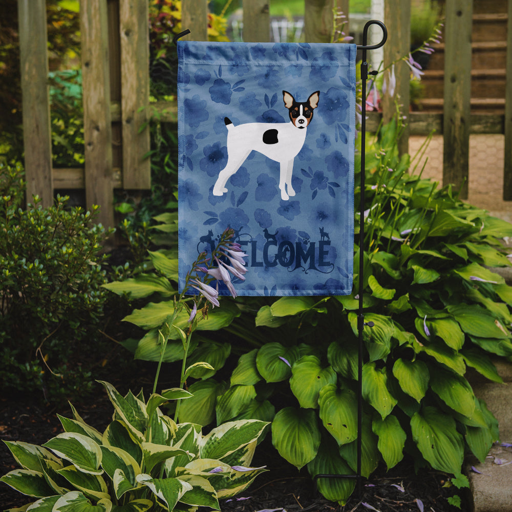 Toy Fox Terrier Welcome Garden Flag Mailbox Decorative Yard Banner Outside Patio Artwork for Flower Beds, Garden Size, Multicolor
