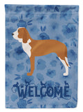Spanish Hound Welcome Garden Flag Mailbox Decorative Yard Banner Outside Patio Artwork for Flower Beds, Garden Size, Multicolor