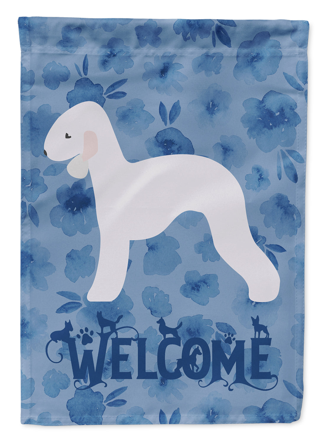 Bedlington Terrier Welcome Garden Flag Mailbox Decorative Yard Banner Outside Patio Artwork for Flower Beds, Garden Size, Multicolor