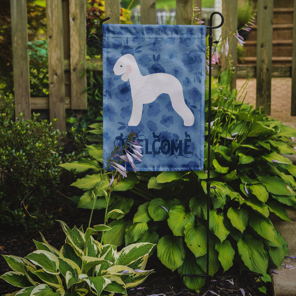 Bedlington Terrier Welcome Garden Flag Mailbox Decorative Yard Banner Outside Patio Artwork for Flower Beds, Garden Size, Multicolor
