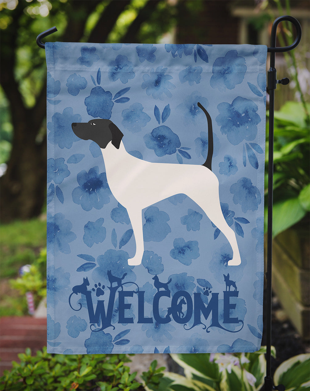 English Pointer Welcome Garden Flag Mailbox Decorative Yard Banner Outside Patio Artwork for Flower Beds, Garden Size, Multicolor