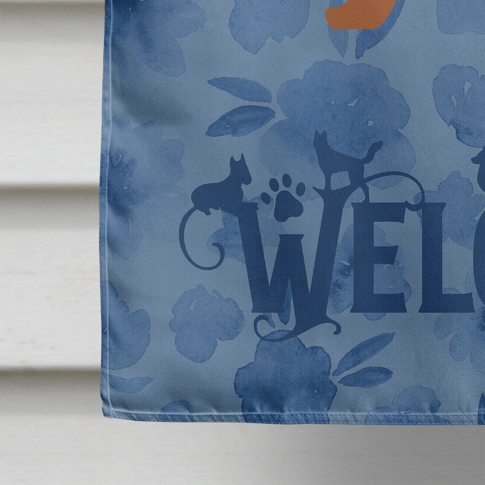 English Cocker Spaniel Welcome House Flag 28x40 Porch Sleeve Pole Decorative Outside Yard Banner Artwork Wall Hanging, Polyester