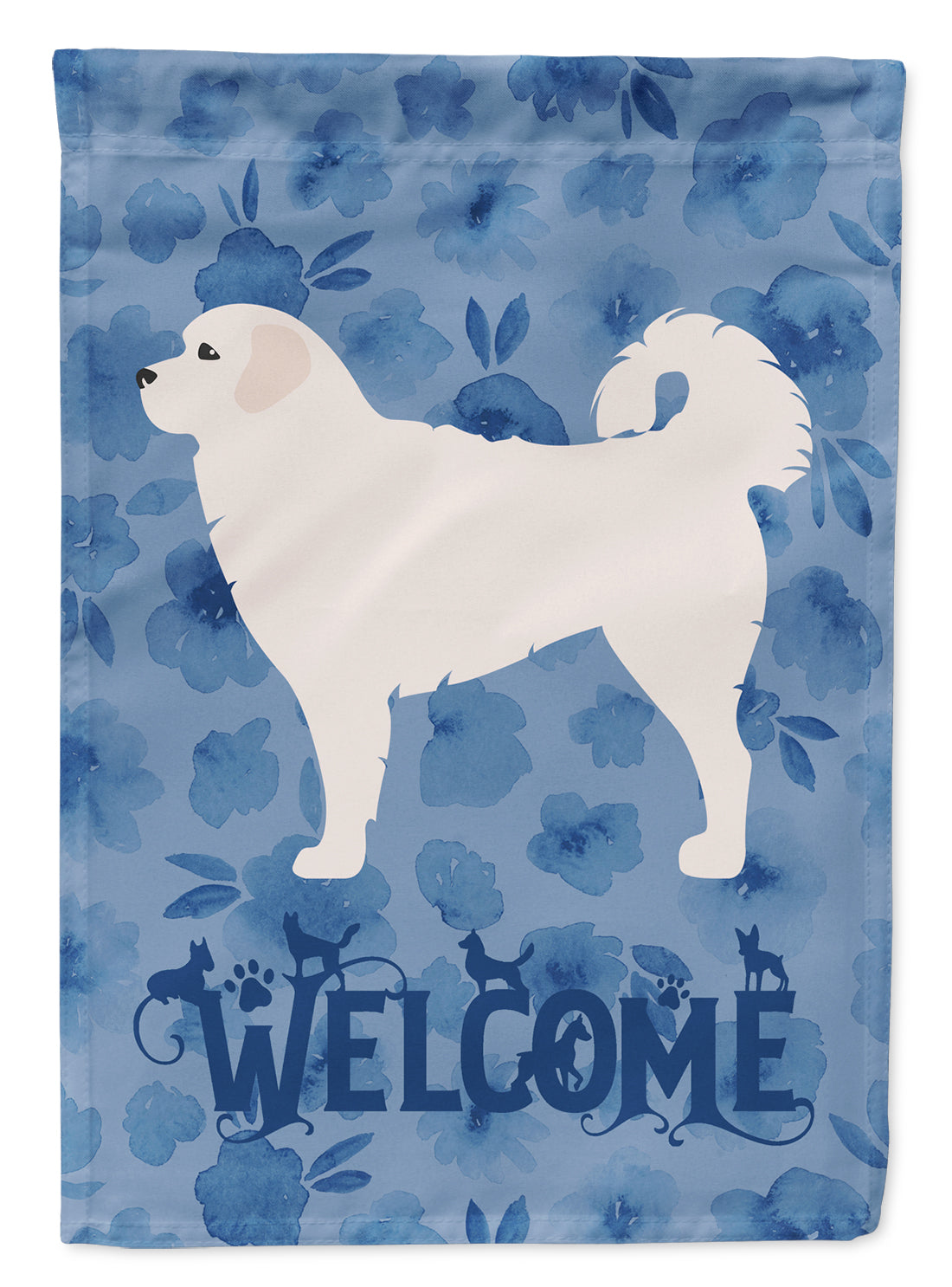 Polish Tatra Sheepdog Welcome Garden Flag Mailbox Decorative Yard Banner Outside Patio Artwork for Flower Beds, Garden Size, Multicolor