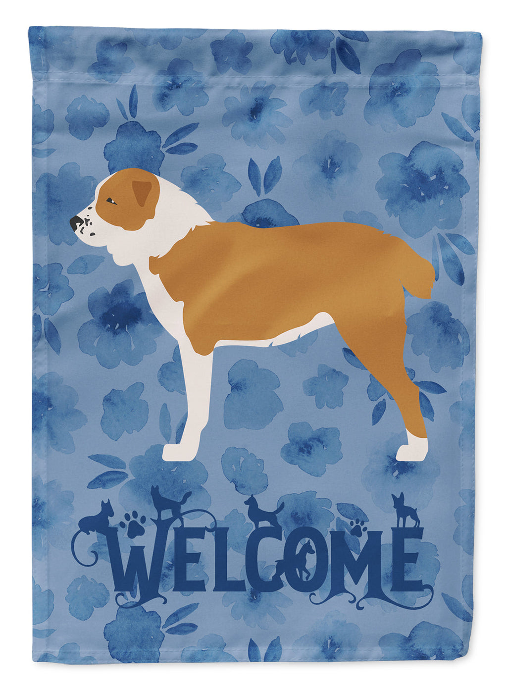 Central Asian Shepherd Dog Welcome Garden Flag Mailbox Decorative Yard Banner Outside Patio Artwork for Flower Beds, Garden Size, Multicolor