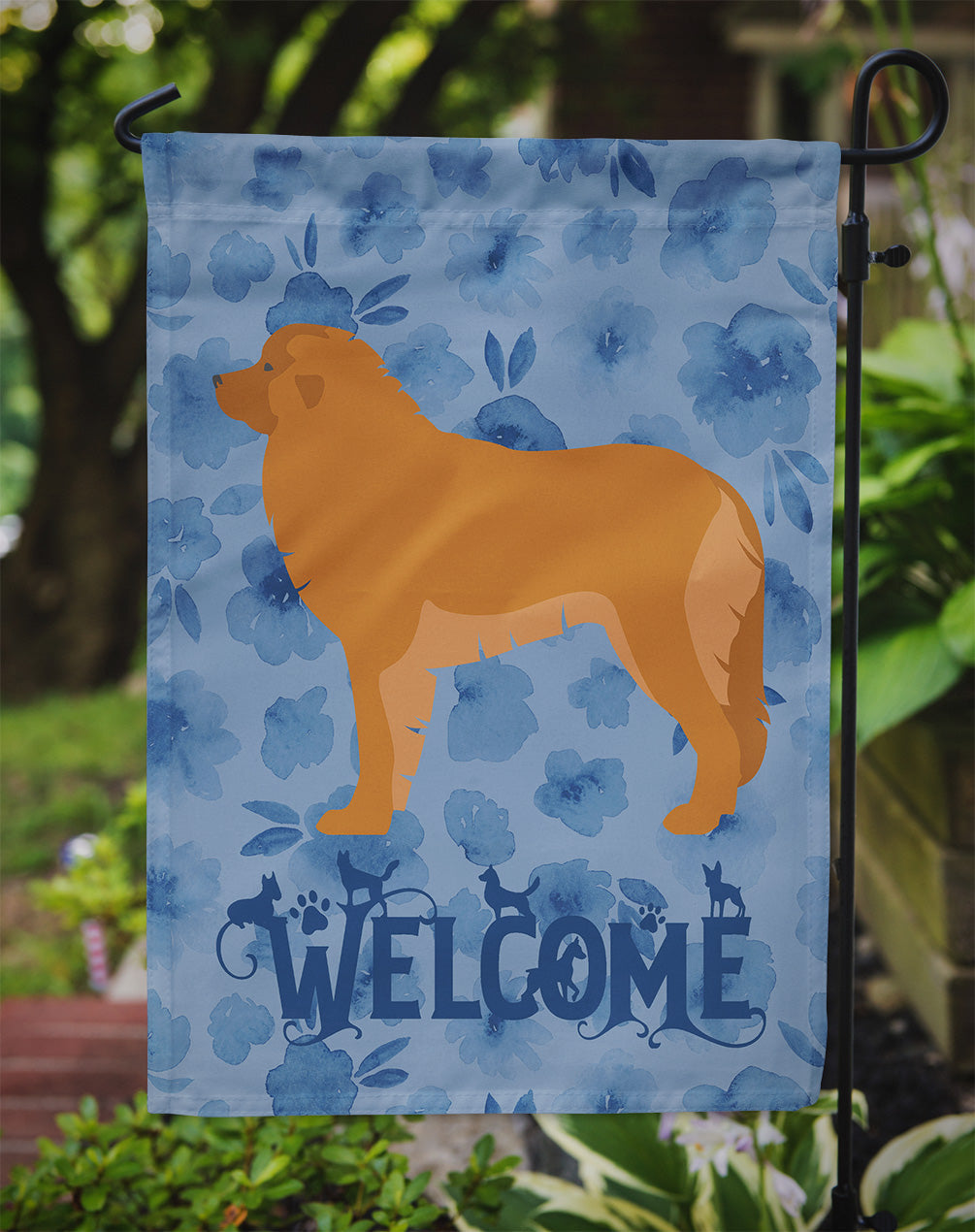 Leonberger Welcome Garden Flag Mailbox Decorative Yard Banner Outside Patio Artwork for Flower Beds, Garden Size, Multicolor