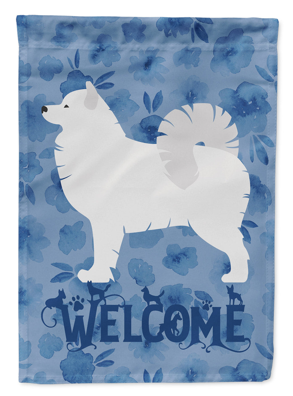 Samoyed Welcome Garden Flag Mailbox Decorative Yard Banner Outside Patio Artwork for Flower Beds, Garden Size, Multicolor