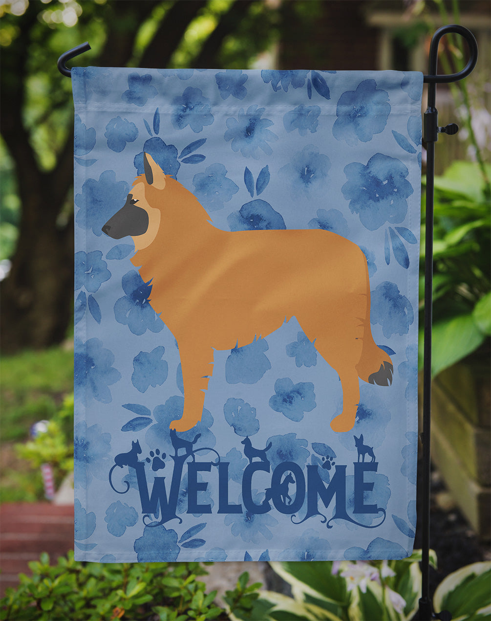 Belgian Shepherd Welcome Garden Flag Mailbox Decorative Yard Banner Outside Patio Artwork for Flower Beds, Garden Size, Multicolor
