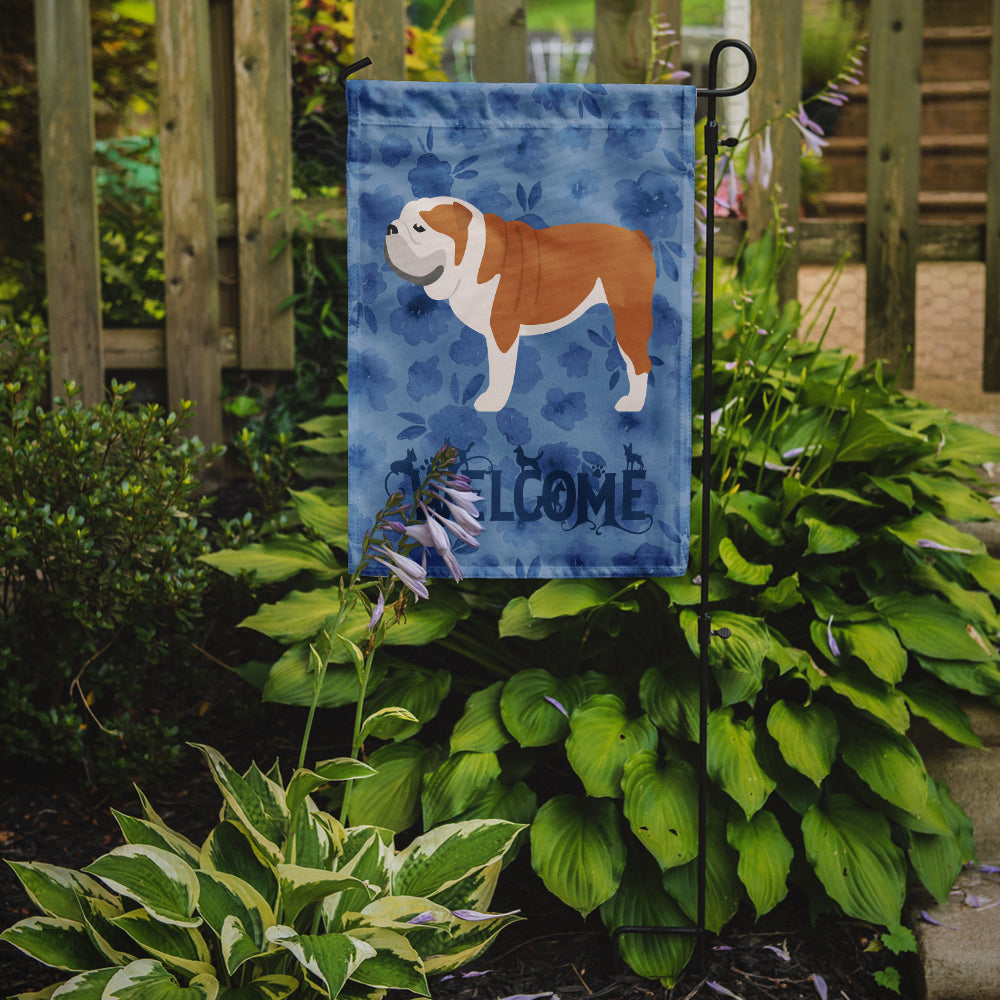 English Bulldog Welcome Garden Flag Mailbox Decorative Yard Banner Outside Patio Artwork for Flower Beds, Garden Size, Multicolor