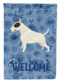 Black and White Bull Terrier Welcome Garden Flag Mailbox Decorative Yard Banner Outside Patio Artwork for Flower Beds, Garden Size, Multicolor