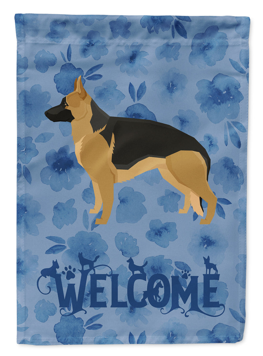 German Shepherd Welcome Garden Flag Mailbox Decorative Yard Banner Outside Patio Artwork for Flower Beds, Garden Size, Multicolor