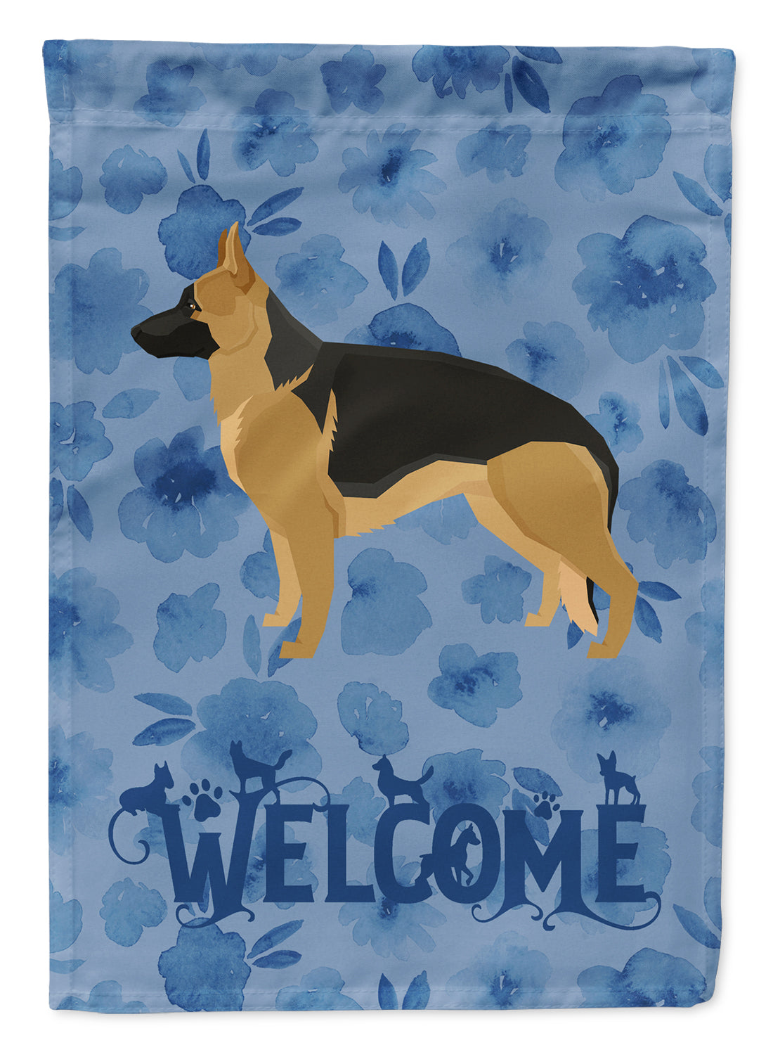German Shepherd Welcome Garden Flag Mailbox Decorative Yard Banner Outside Patio Artwork for Flower Beds, Garden Size, Multicolor